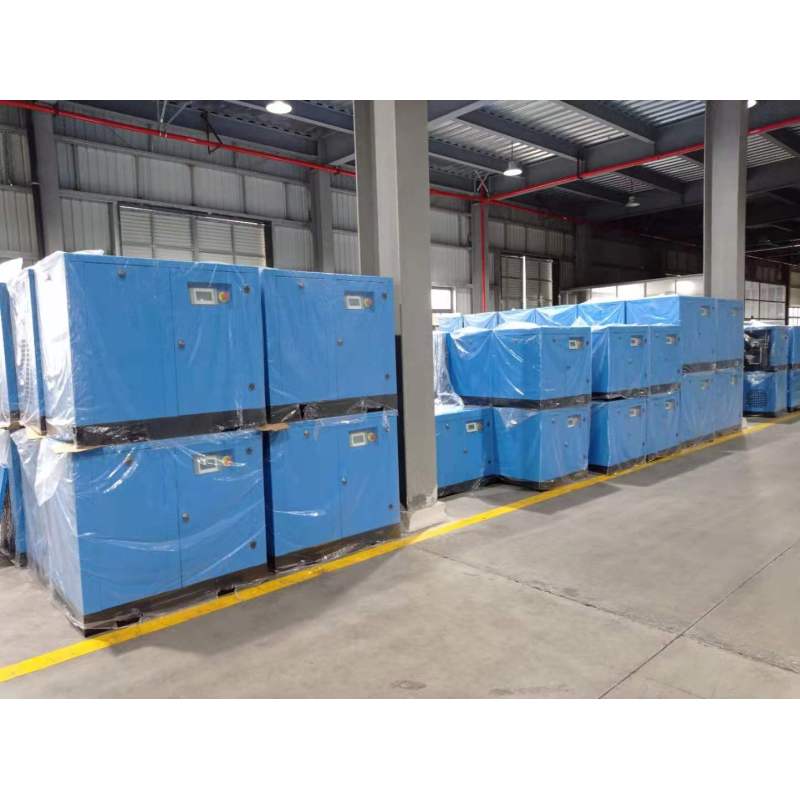 Top quality factory OEM Working Frequency Single two Stage Power Machinery Screw Air Compressor 75HP