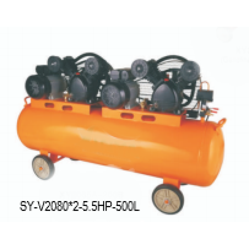 Good Quality SY-V2080/2 8bar with 1000L air tank 4kw 5.5HP piston air compressor from China