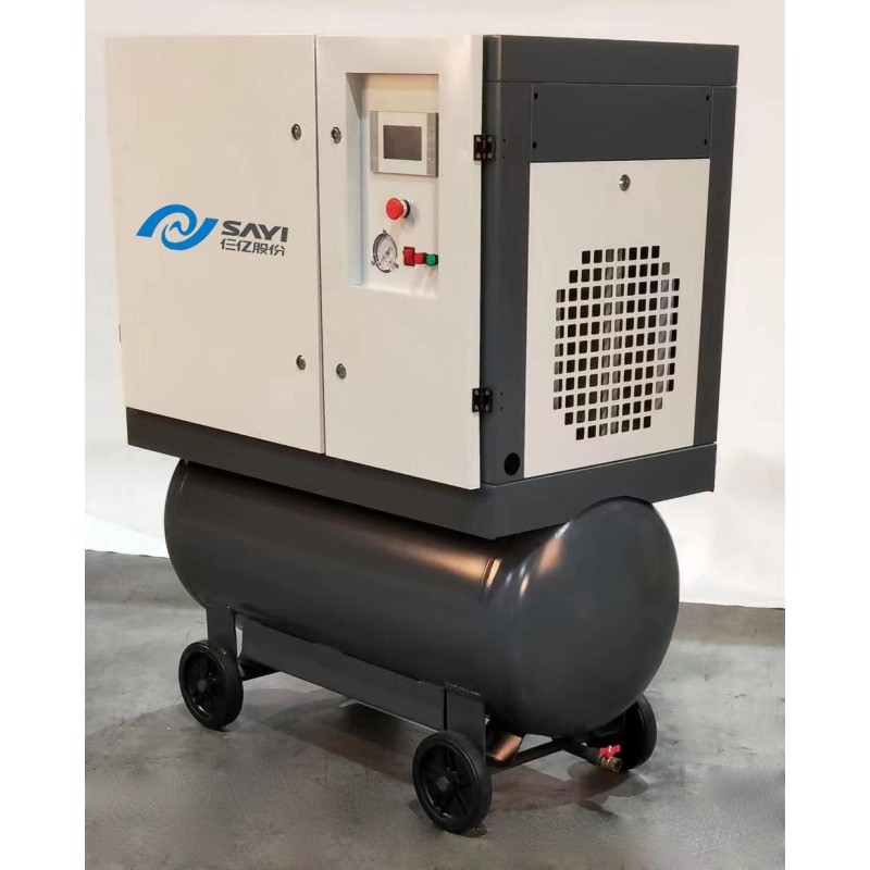 Factory Direct Selling All in One SY-10M 8bar IP55 Magnetic Motor 200l Air Dryer Screw Air Compressor 7.5Kw 3 in 1