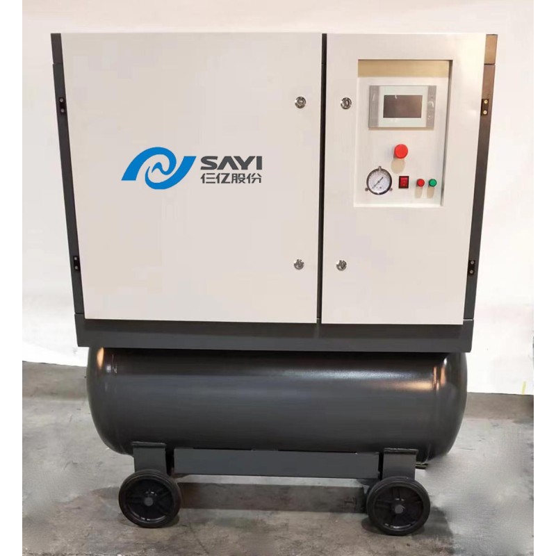 Factory Direct Selling All in One SY-10M 8bar IP55 Magnetic Motor 200l Air Dryer Screw Air Compressor 7.5Kw 3 in 1