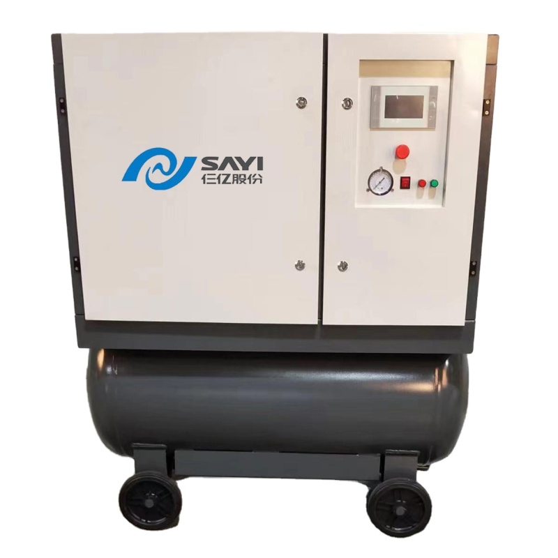 Factory Direct Selling All in One SY-10M 8bar IP55 Magnetic Motor 200l Air Dryer Screw Air Compressor 7.5Kw 3 in 1