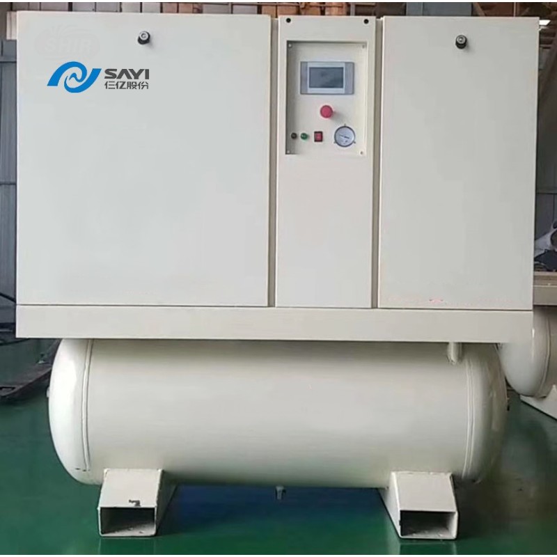 Factory Direct Selling All in One SY-10M 8bar IP55 Magnetic Motor 200l Air Dryer Screw Air Compressor 7.5Kw 3 in 1
