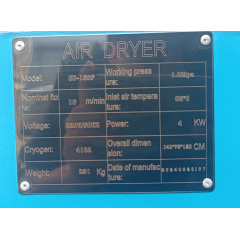 Deshumidificador de aire CD-4F de 560KW, 1 CFM y 160 MPa con refrigeración por aire