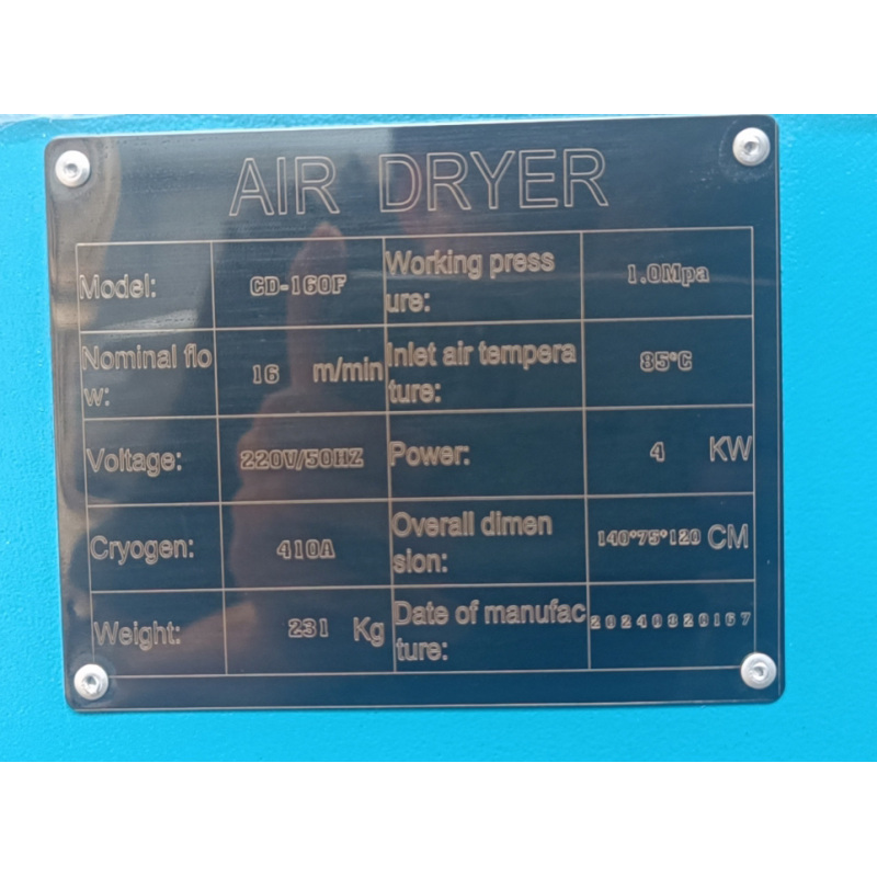 Deshumidificador de aire CD-4F de 560KW, 1 CFM y 160 MPa con refrigeración por aire