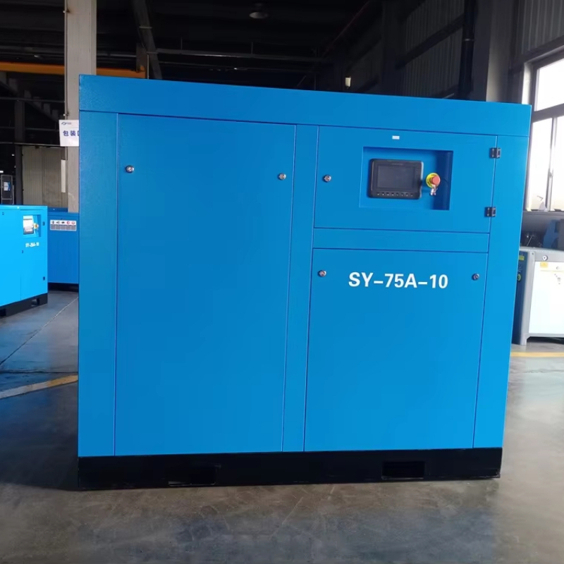 SAYI 55kw/75HP, 10 Bar Fixed Speed Driven Screw Air Compressor