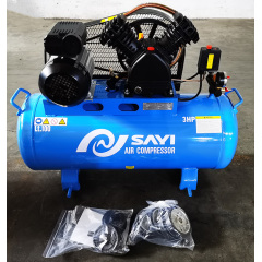 SAYI V2065 Cast Iron Two Cylinder Compressor Head 8 bar 3HP Piston Air Compressor 100L