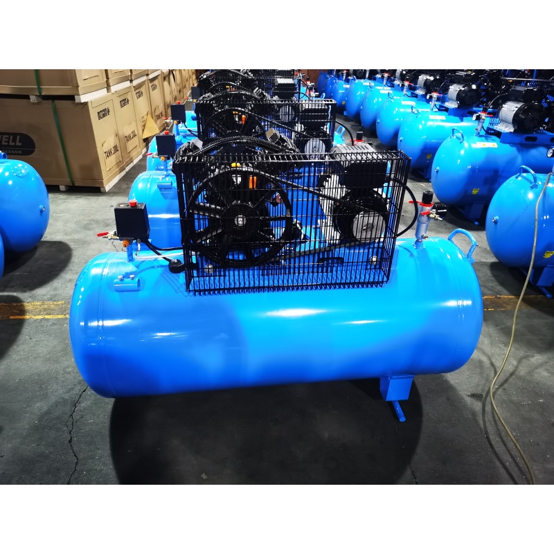 Customized SY-V2065H Two Cylinder Compressor Cast Iron Head 10 air bar 3HP High Pressure Air Compressor 200l
