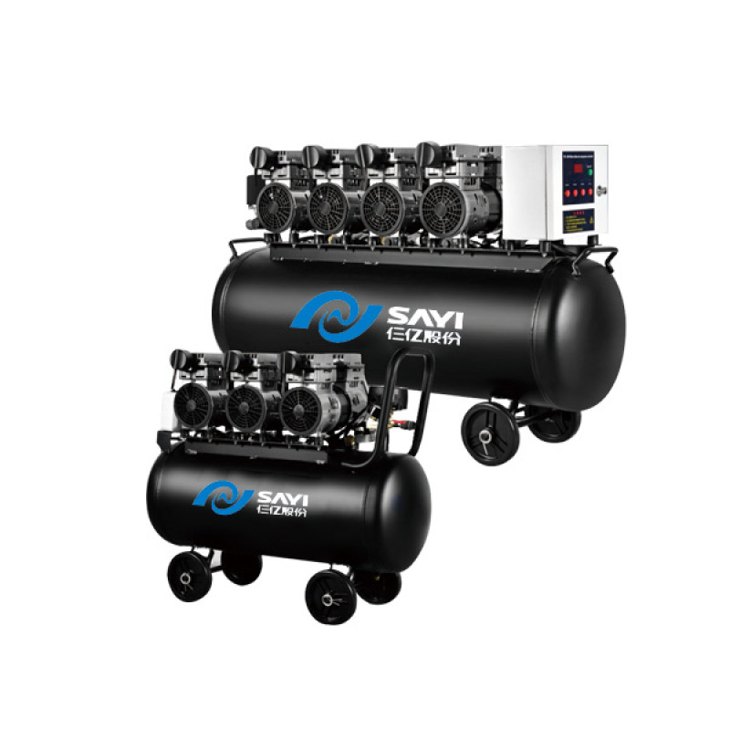 Lowest Price CE Approved SY-600 4/120L Dental Silent Portable Oil-free Water Lube Air Compressor