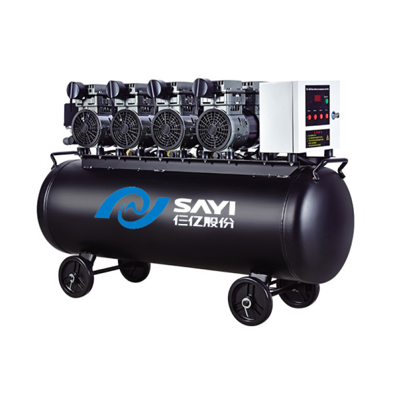 Lowest Price CE Approved SY-600 4/120L Dental Silent Portable Oil-free Water Lube Air Compressor
