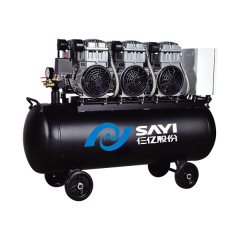 SY1200 3/140L Piston Dental Movable Oil-Less Mute Oil Free Air Compressor with CE Approved