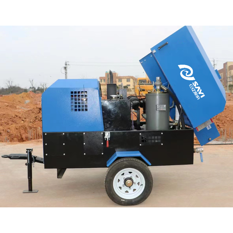 Factory Direct Selling Diesel YC Engine 375CFM 10bar Tier2 Mining Portable Screw Air Compressor