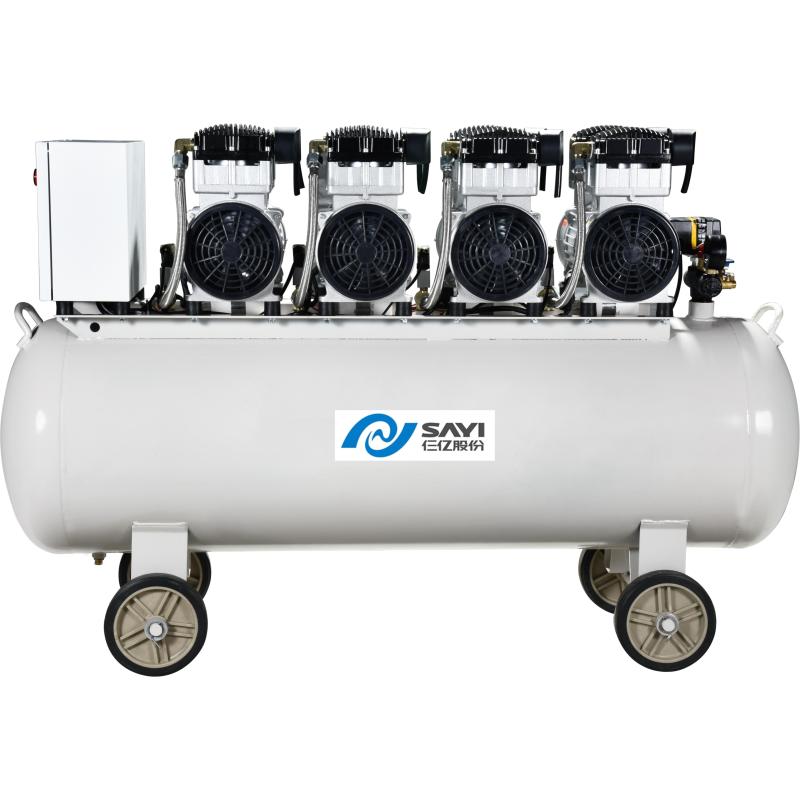 Oil-Less Mute Air Compressor SY1200 4/160L CE Approved Oil free Silent Air Compressor