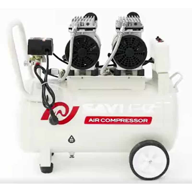 Professional Supplier 1100W Vertical Horizontal Copper Wire Engine Oil-Free Mute Air Compressor 50L
