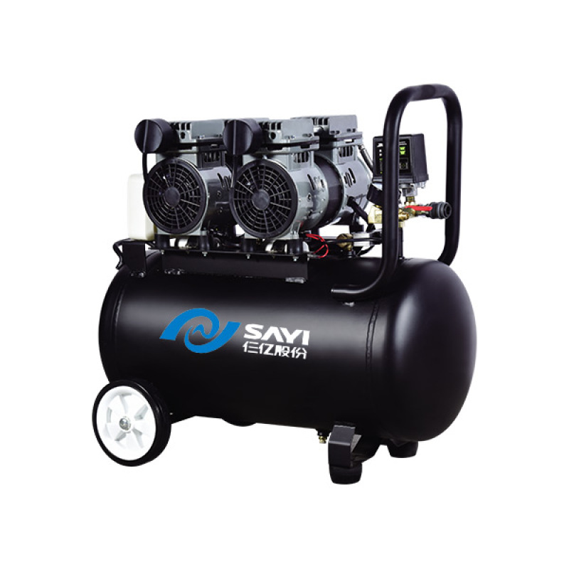 Professional Supplier 1100W Vertical Horizontal Copper Wire Engine Oil-Free Mute Air Compressor 50L