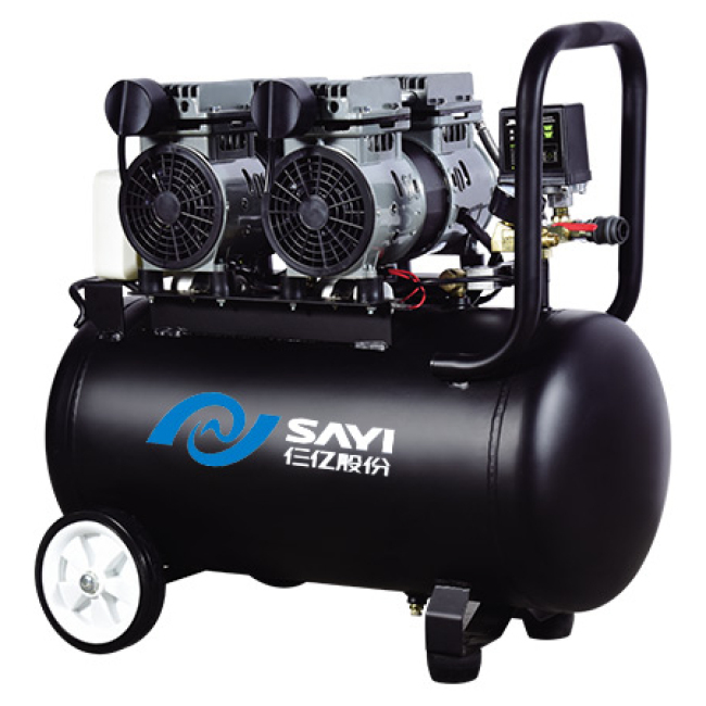 CE Approved Oil Free mute  Clinical Dental Movable oilless silent Air Compressor SY800 2/50L