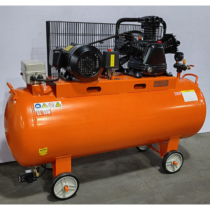 Thai Customized 3HP Three Cylinders W3065 Cast Iron Pump150 L air tank Portable Piston Air Compressor