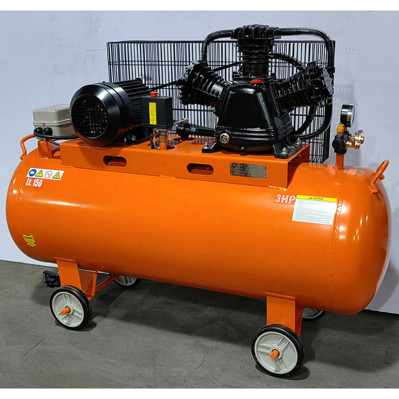 Thai Customized 3HP Three Cylinders W3065 Cast Iron Pump150 L air tank Portable Piston Air Compressor