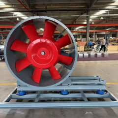 Ventilador centrífugo de flujo mixto con ventilador axial de alta presión