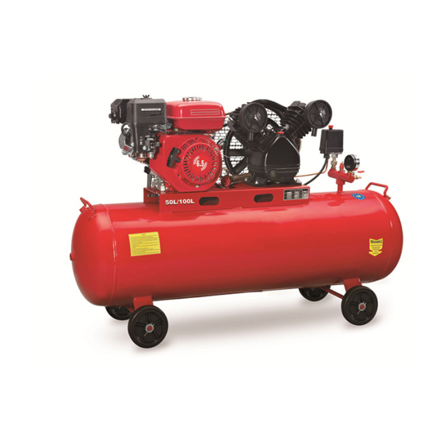 Hot sale Gasoline Air Compressor  Approved Facililty Construction Iron Cast V Pump Energy Saving Industrial Machinery Air Equipm