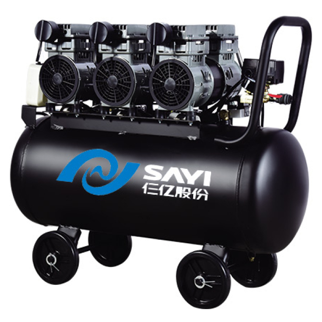 Top Quality 65L Oilless Engine 800W 3 Silent Portable Clinical Dental Oil Free Mute Air Compressor