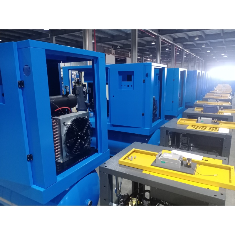 India Customized Laser Cutting SY-20HP Fixed Speed Air End IP54 Motor 16 bar 300L Air Tank All in 1 Screw Air Compressor