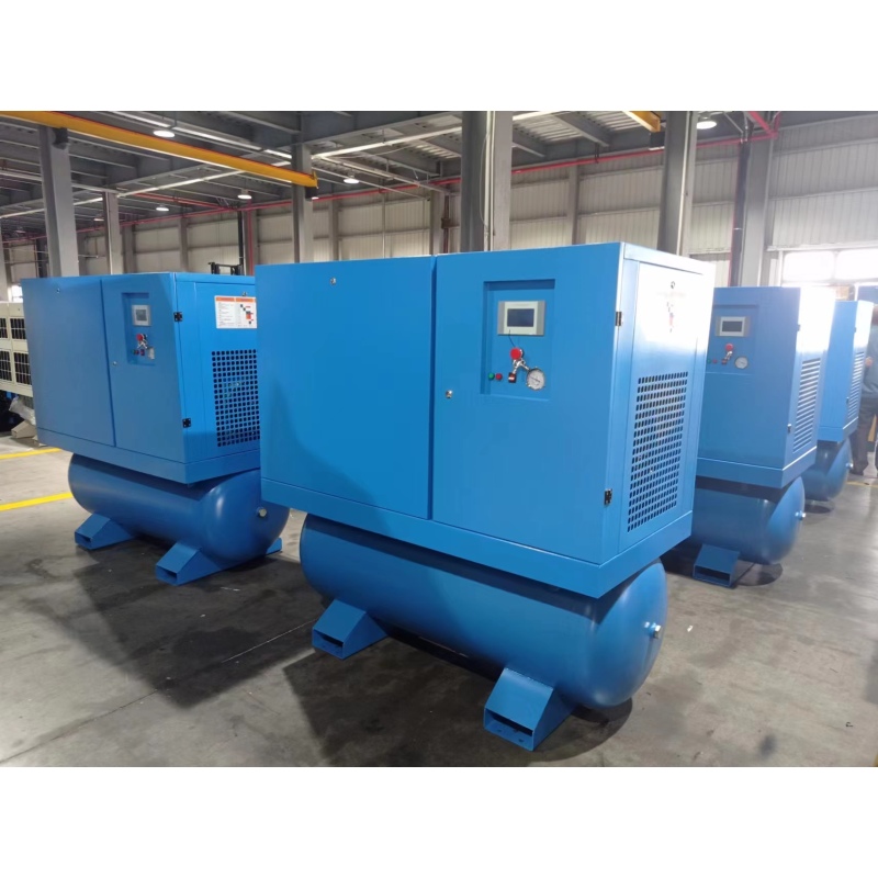India Customized Laser Cutting SY-20HP Fixed Speed Air End IP54 Motor 16 bar 300L Air Tank All in 1 Screw Air Compressor