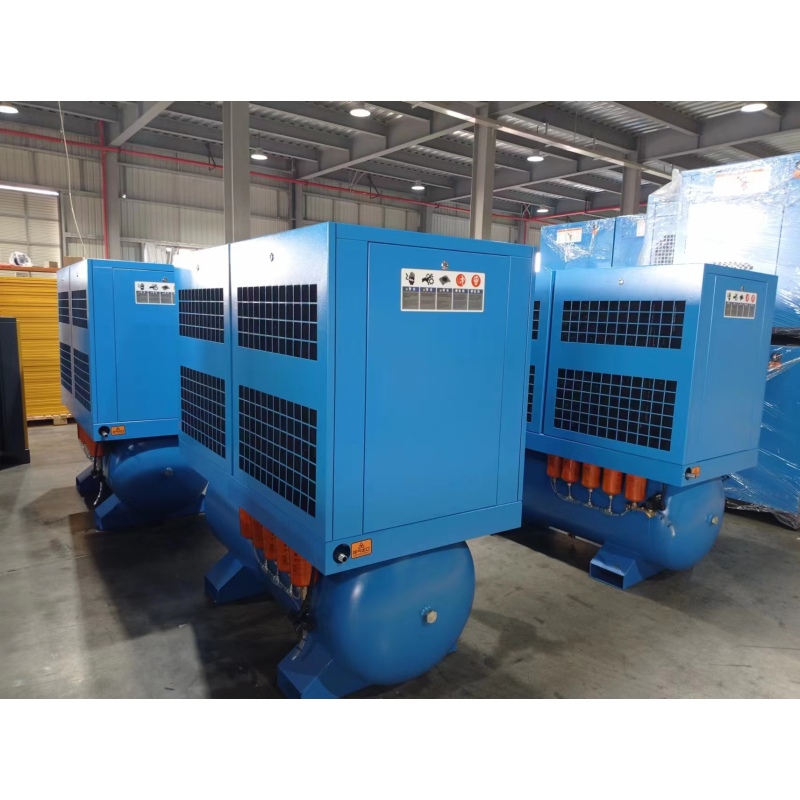 India Customized Laser Cutting SY-20HP Fixed Speed Air End IP54 Motor 16 bar 300L Air Tank All in 1 Screw Air Compressor