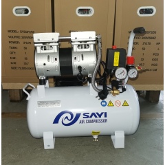 SAYI Portable 550W copper wire motor Oilless Oil-Free Silent Air Compressor Air Tank 30L