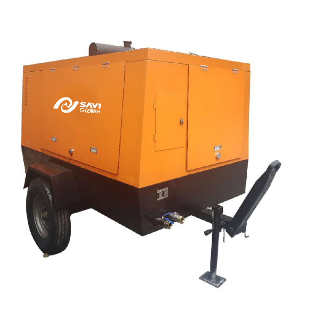 Customized Direct Driven Diesel Cumis Engine 375CFM 10bar Tier3 Mining Portable Screw Air Compressor