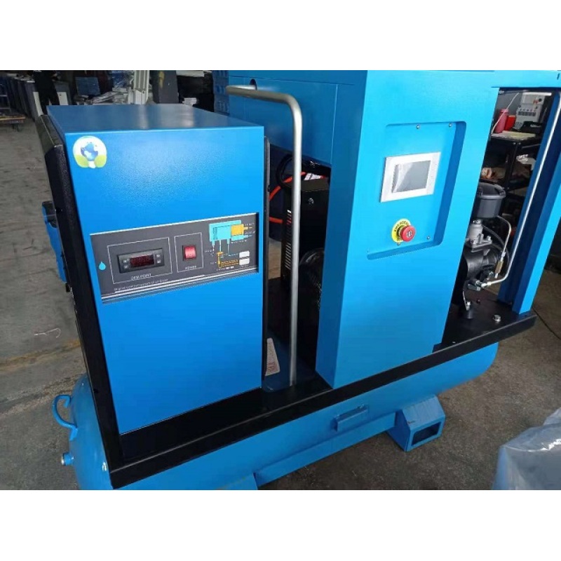 Hight Quality industrial High Pressure Variable Frequency 10HP Screw Air Compressor PM synchronous vsd laser cutting 3 in 1
