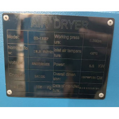 Deshumidificador secador con refrigeración por aire CD-135F de 2.2 KW, 480 CFM y 1 MPa