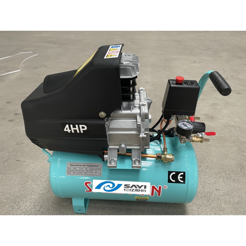 Customized Tiffany Blue 2550 8bar with 30 liter air tank direct driven air compressor