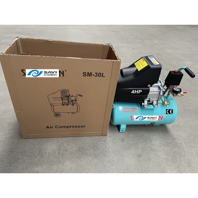 Customized Tiffany Blue 2550 8bar with 30 liter air tank direct driven air compressor