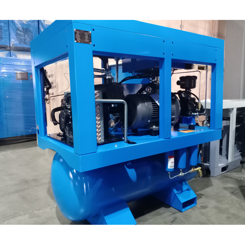 Customized Direct Selling SY-10 Fixed Speed Air End IP54 Motor 10 airbar 300L Air Tank All in 1 Screw Air Compressor