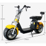 EEC COC classic hot selling 2 wheel electric scooter citycoco 1000w- 2000w cheap price motorcycle