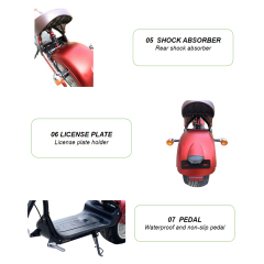 Beatiful City Electric Bike E Bicycle Electrical Scooter Motorcycle Fat Tire Bike Scooter with Rear Rack Li-Battery