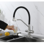 Gold/Black Hose Kitchen faucet/brushed-WX-227LJ