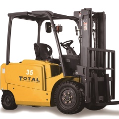 Battery power 4 wheel 3500kg electric lift forklift