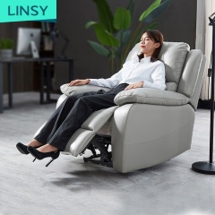 Modern Living Room Set Bedroom Lazy Leather Single Sofa Chair