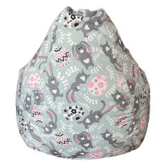 Rabbit Printed Teardrop Beanbag Sofa Chair Adult Seat Bean Bag Cover Without Filling Indoor Teardrop Beanbags For Relaxing