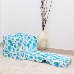 Living Room Kids Beanbag Armchair Printed Velvet Foldable foldable kids chair  Comfortable foam chair