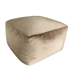 Square soft dutch fleece pouf stool ottaman filled with beans