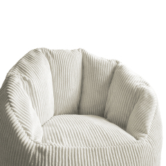 Modern Beanbag Pumpkin Chair accept custom high quality Retro White Corduroy contracted the lazy sofa for adult and kid