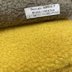 Wholesale 100% polyester Home Textile Super Soft Cashmere Teddy Sherpa Fabric For Toy Fashion sofa