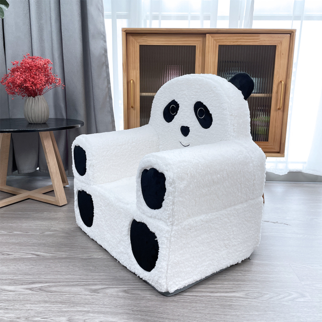 Bean Bag Living Room Comfortable Panda Shape Cute Bean Bag Sofa  Brushed Velvet Cartoons beanbag chair