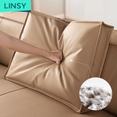 Linsy Italian Style Leather Sofa Set Furniture Genuine Leather Top Living Room Modern Modular Sofa S240