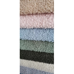 soft elasticity loop yark fabric 100 Polyester boucle Teddy  Fleece Fabric for furniture sofa