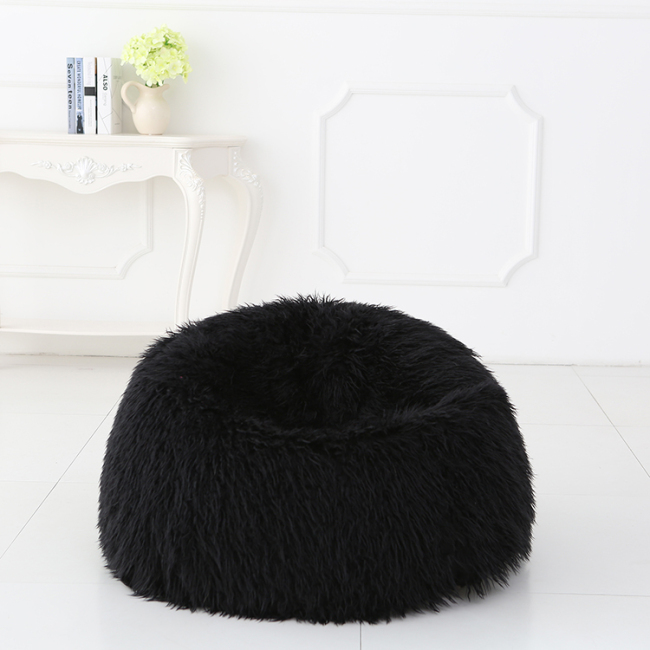 Faux Fur Soft Giant Plush Foam Stuffed  Bean Bag chair