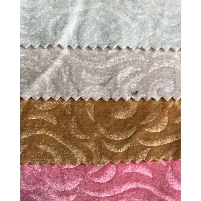 Custom Emboss Velvet Fabric 100% Polyester Holland Velvet Upholstery Fabric