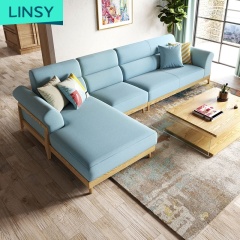 Light Luxury Furniture Living Room Sofa Combination Modern Solid Wood Frame Sofa Sectional Sofa 5 - 15 Days European Style